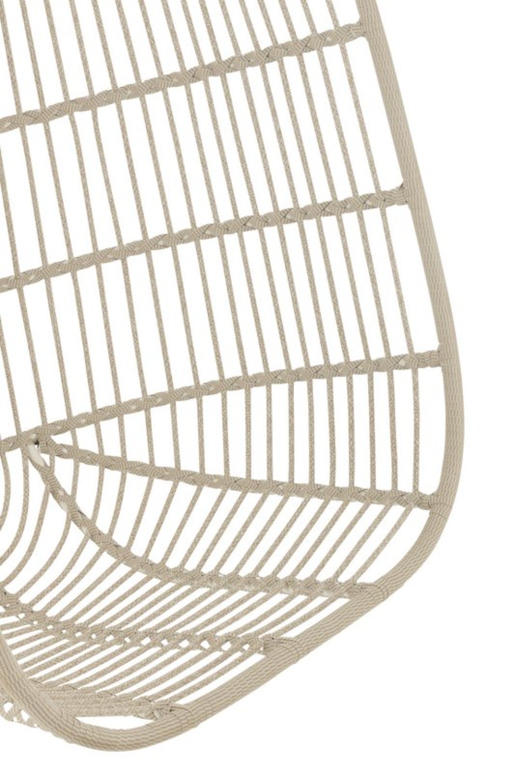 J-line hanging chair+cushion Egga metal/cord gray
