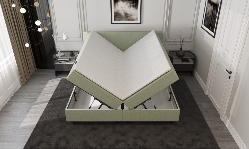 Mörgenn Opberg Boxspring Groen 180x210