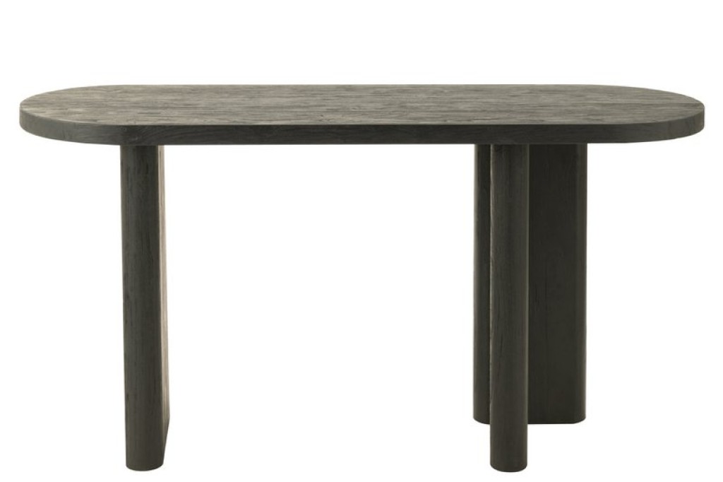 J-Line table Teak - wood - black