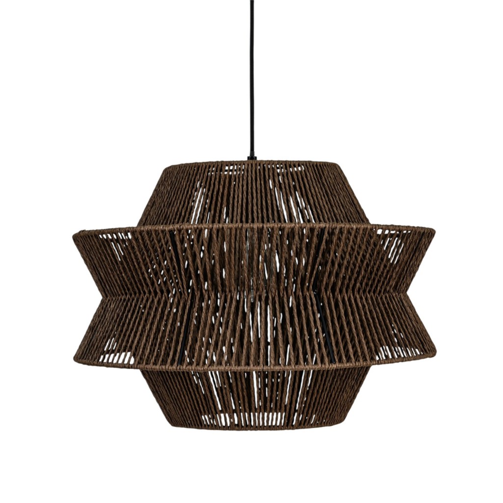 Hanglamp ENRICO walnoot bruin Ø45x34cm