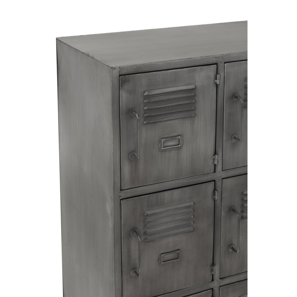 J-Line kast - 9 deuren - metaal - zilver