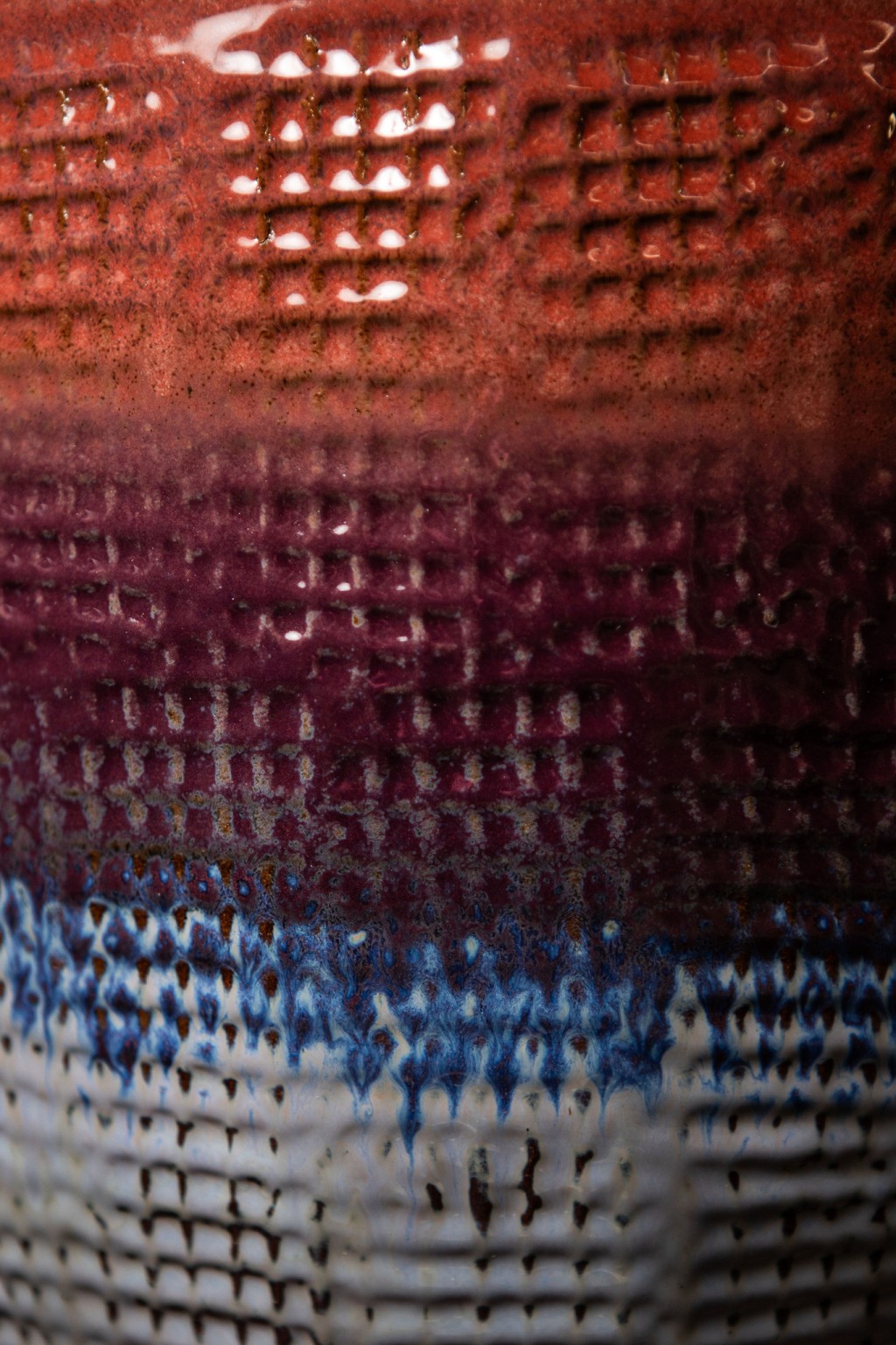 Elana Purple Round Ceramic Pot Ombre PatternXXL