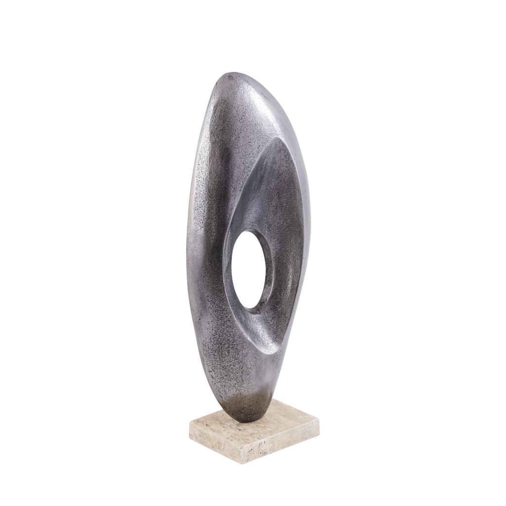 Kellaine Nickel Casted Alu Statue Travertine Base