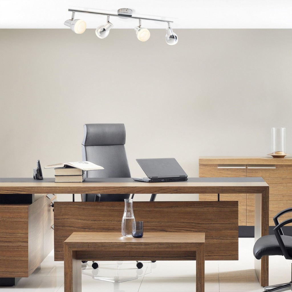 4 LED -muur en plafondrail "Chromey"