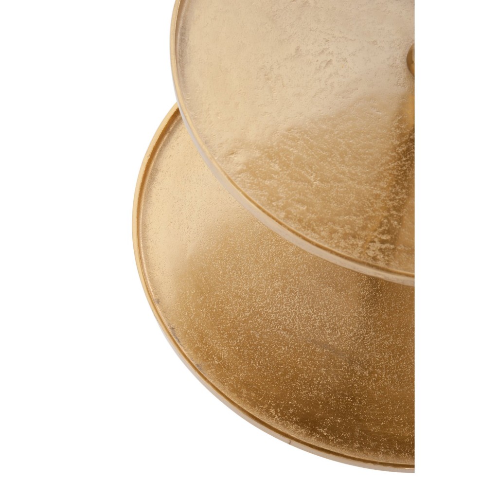 J-Line Plateau 5 Niveaus Rond Aluminium Goud