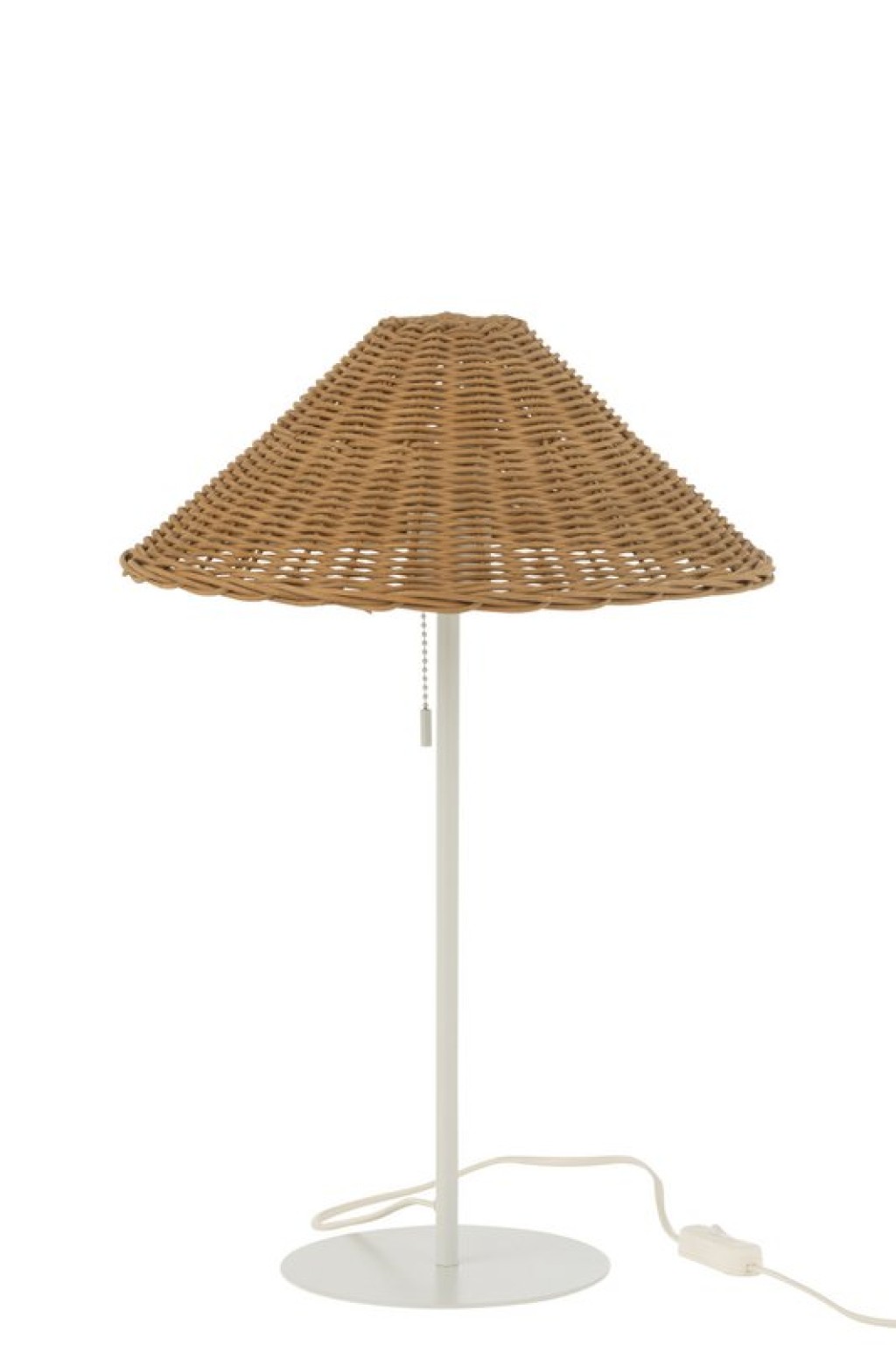 J-Line table lamp - metal/rattan - white/natural
