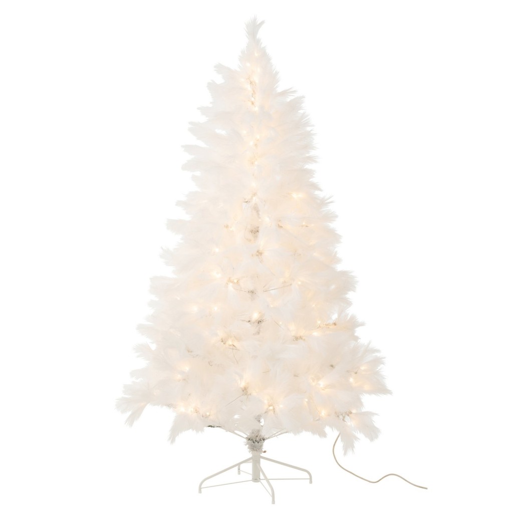 J-Line Kerstboom 400 Led Pampa Metaal Wit