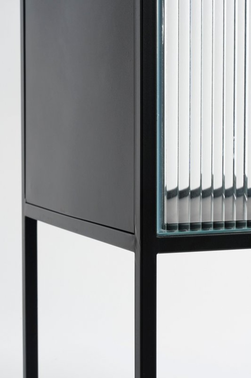Clifton storage cupboard with doors - L38 x B35 x H90 cm - Metal - Black