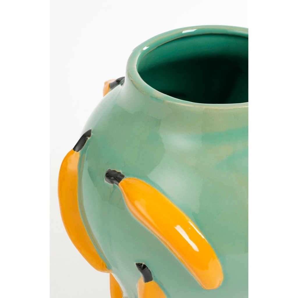 Moza Vaas - H30 x Ø27 cm - Keramiek - Groen, Geel