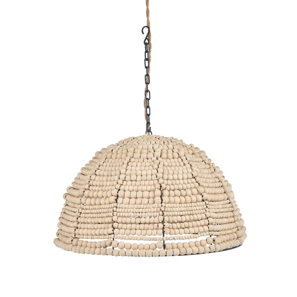 De Houten Bead Dome Hanger - Naturel