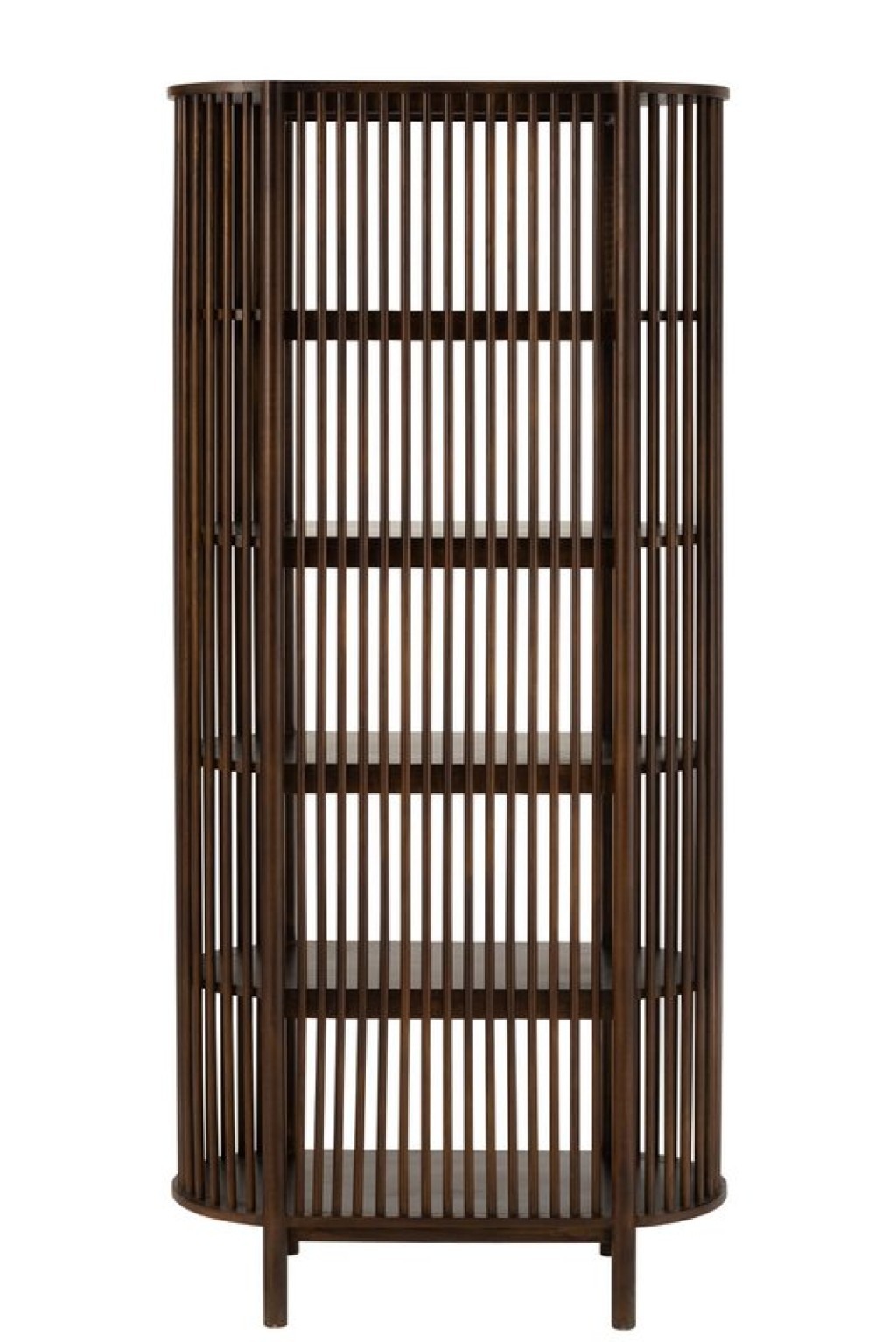 J-Line Rack Conie 5 Shelves Mango Wood Dark Brown