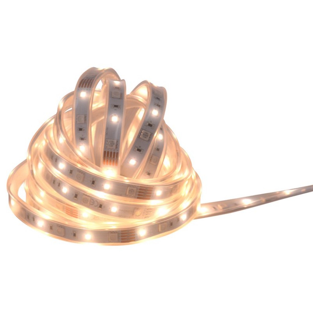 The LED "Stripe" Outdoor 500 cm, 24 watts, warm white, with color changer, dimmable, including remote control and accessories