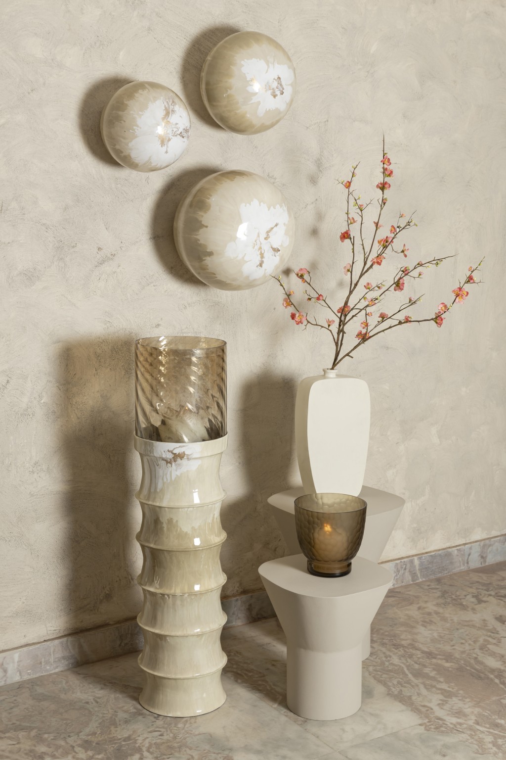 Sufyan Cream Enamel Round Iron Wall Ball SV3