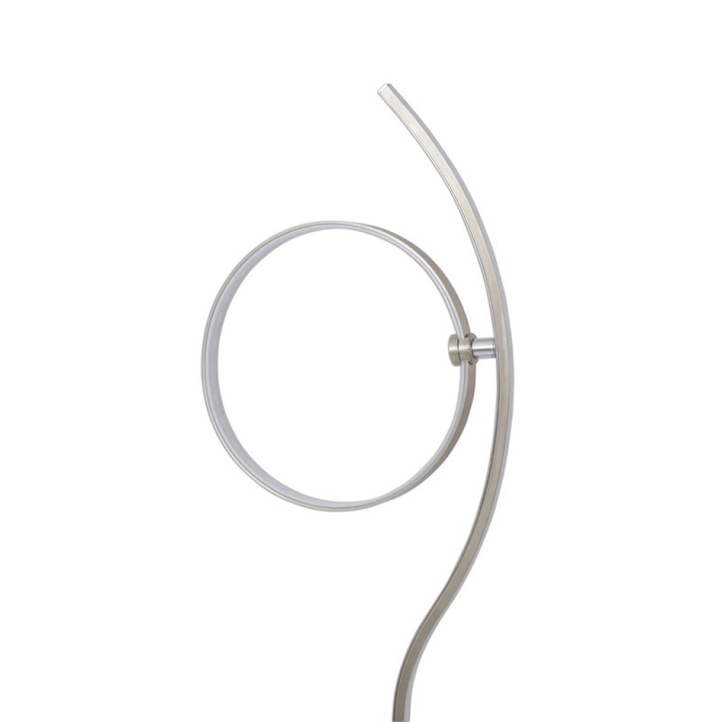 LED standing lamp "Loop Line" 150 cm high, with integrated LED stripe, made of metal and plastic
