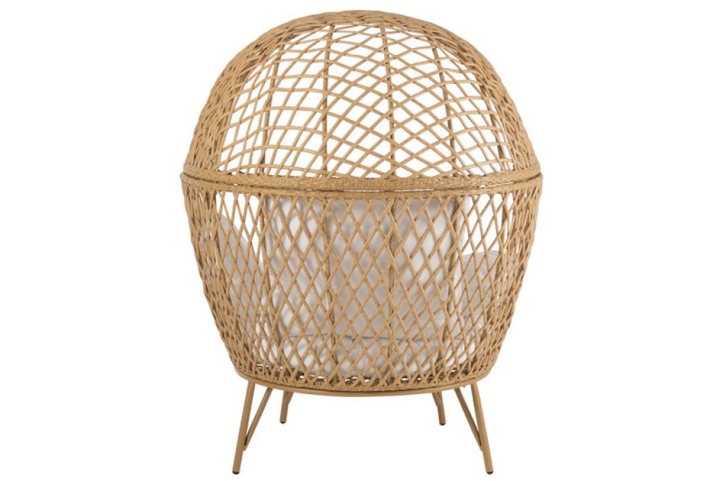 J-Line Lounge Chair+Cushions Eva Metal/Reed Beige