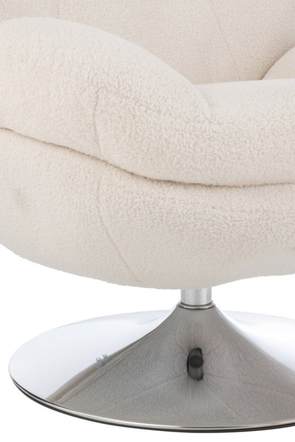 J-Line Relax Zetel+ Voetbank Metaal/Multiplex Creme/Zilver