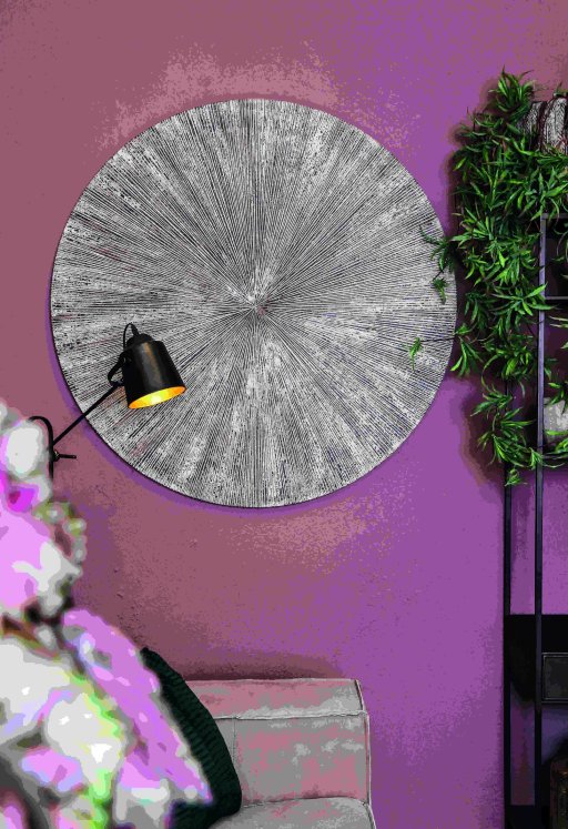Zapp White Ribbed Wallpanel Round L