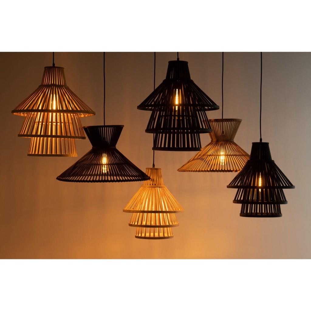 J-Line hanglamp Lagen - bamboe - naturel - medium