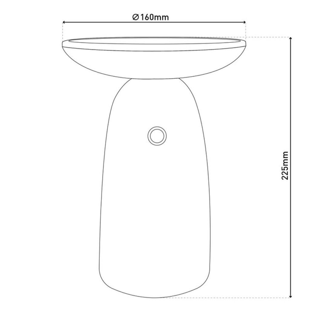 LED Solarleuchte "Ada" weiß für Außen LED Tischlampe aus Metall und Kunststoff, mit fest verbauten LEDs, Solarlampe 22,5 x 16 cm
