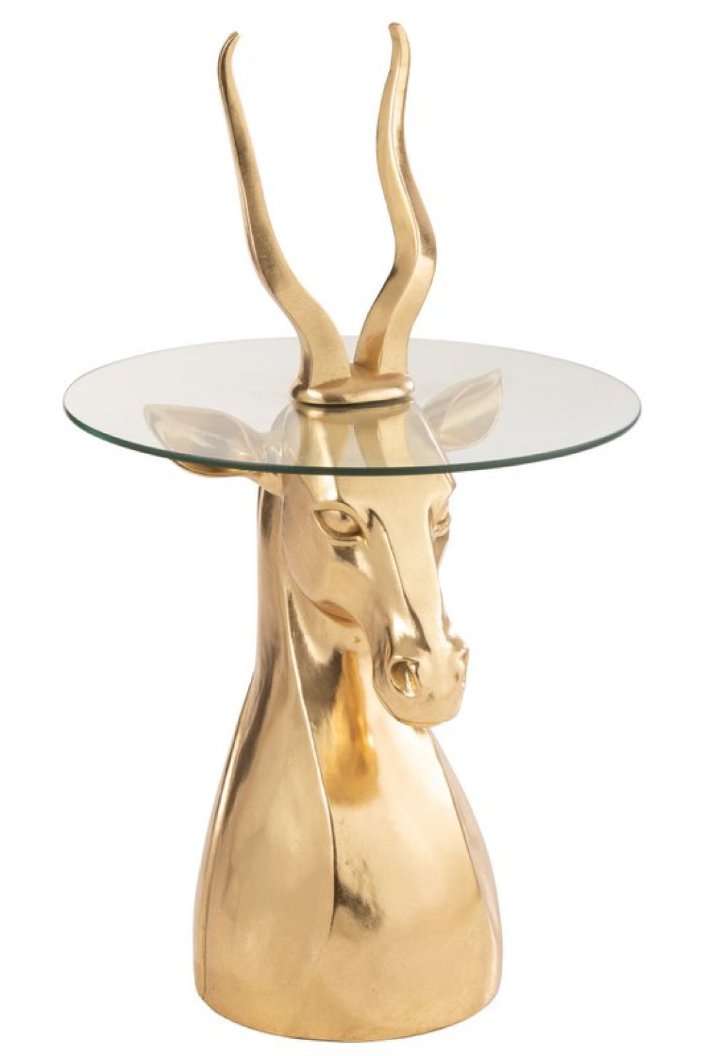 J-Line Side table Antelope Resin/Glass Gold