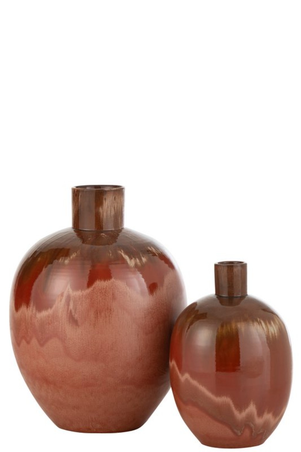 J -Line Vase Aline Oval - Ceramics - Red - Large - 47 cm high