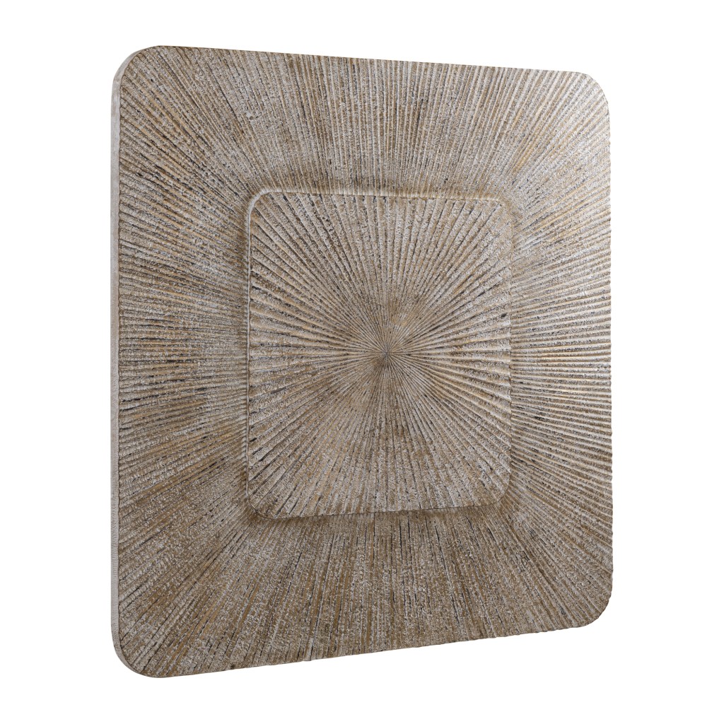 Dishita Cream Square Mdf  Wall Panel Ribbed Large