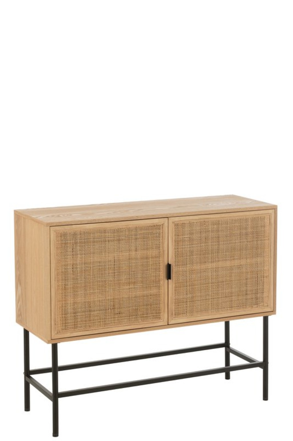 J-Line Cabinet Square MDF/Metal Naturel/Black Small