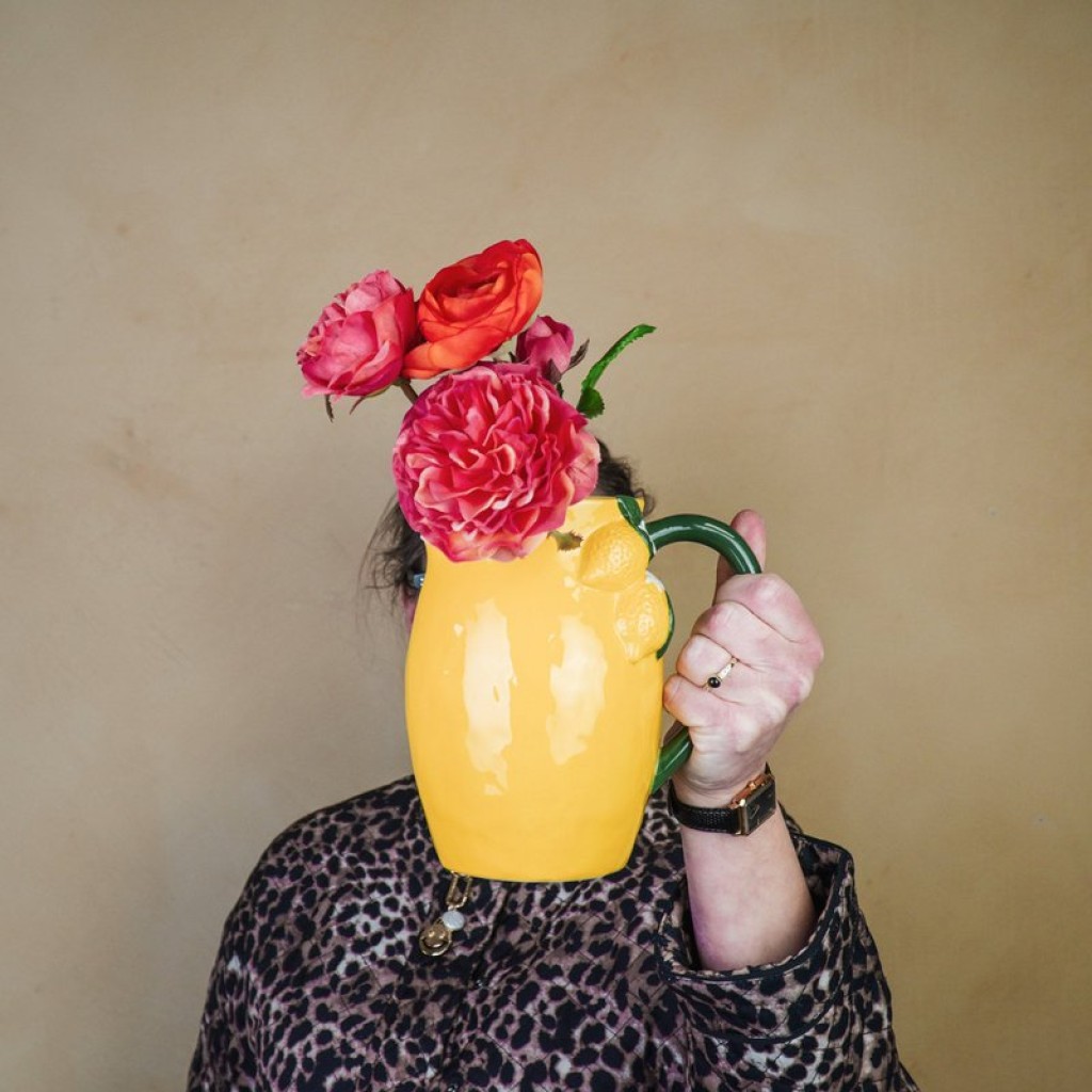 Vase- Lemon- Stoneware- Yellow- 17,5x12,5x18cm