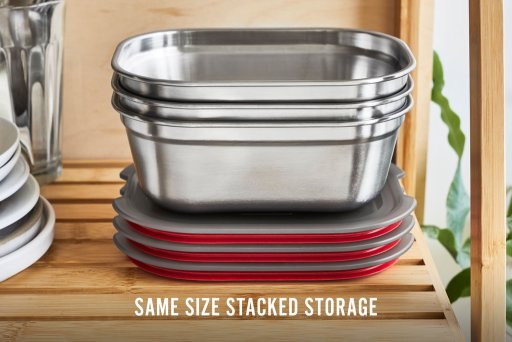 Black+Blum Steel Food Box set Medium - Meal prep - set van 3