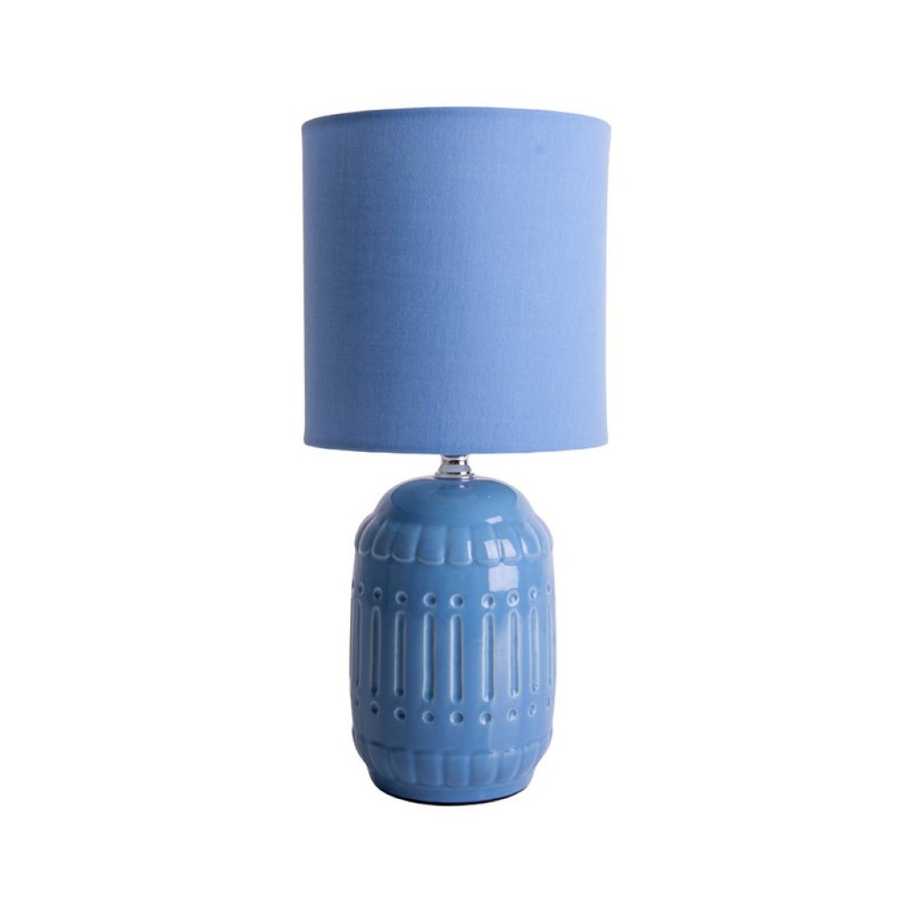 Ceramic table lamp "Erida", table lamp made of ceramic, light blue, with E14 socket, for dining room, living room, hallway or office, table lights inside