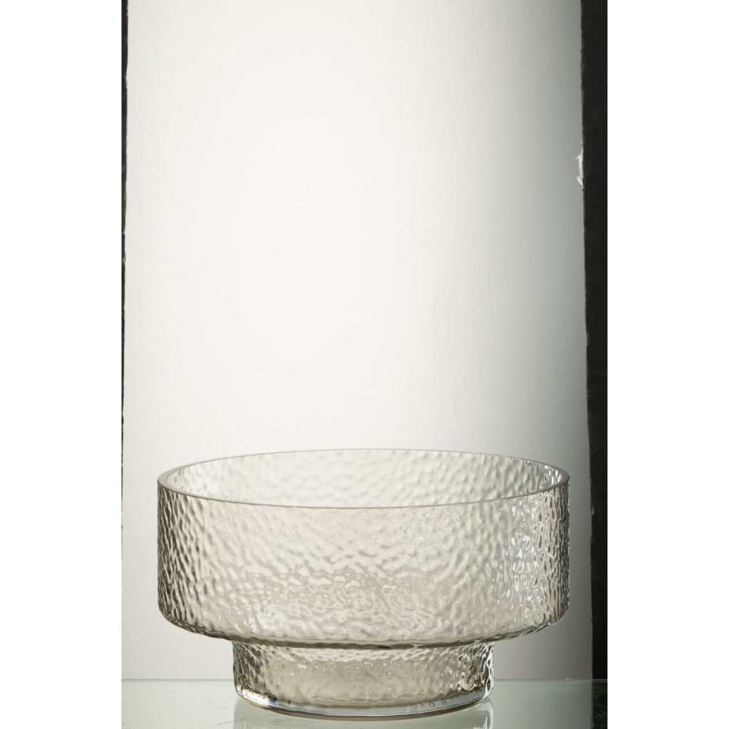 J-Line vaas Laag Betty - glas - transparant - Ø 28 cm