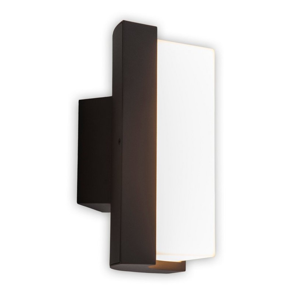 LED on the outside wall lamp "Rico" 14.8 cm high, made of metal and plastic in anthracite, with integrated LED