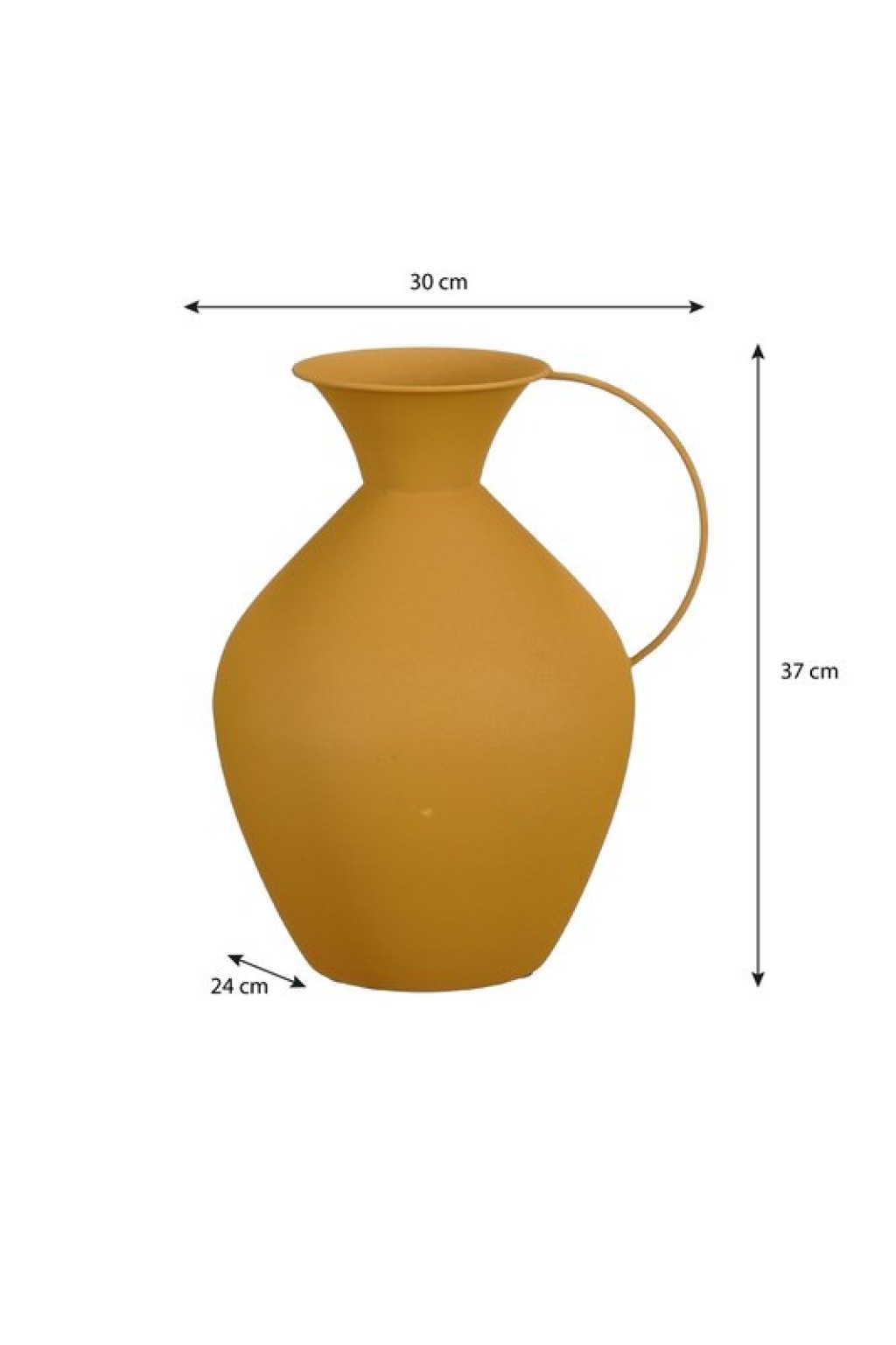 Gyge Vase - L30 x B24 x H37 cm - Metal - Yellow