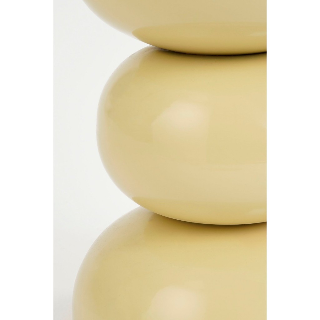 Luna Bijzettafel - H46 x Ø32 cm - IJzer - Beige
