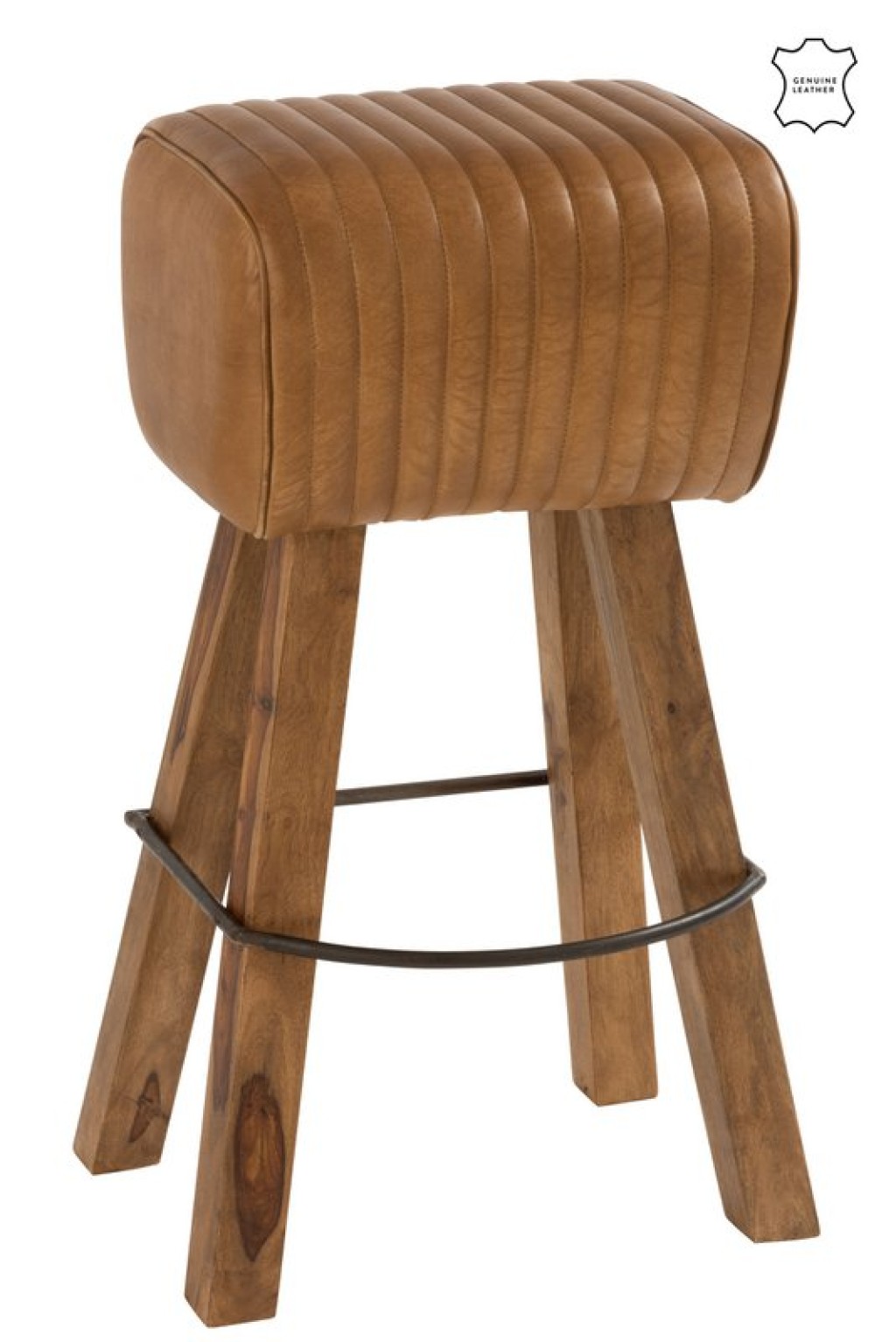 J-Line Stool Gym Leader/Mango Wood Camel/Natural