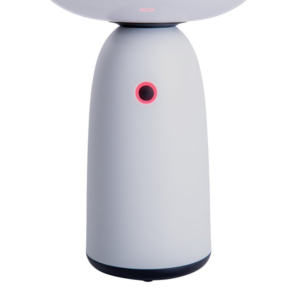 LED Solarleuchte "Ada" weiß für Außen LED Tischlampe aus Metall und Kunststoff, mit fest verbauten LEDs, Solarlampe 22,5 x 16 cm