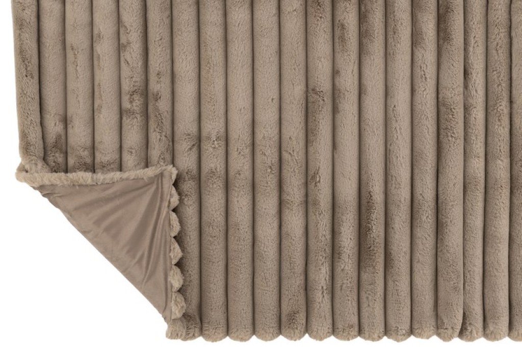 J-Line Plaid Large Corduroy Polyester Taupe