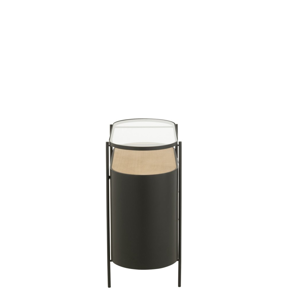 J-Line Kast Avy Ijzer Naturel/Zwart