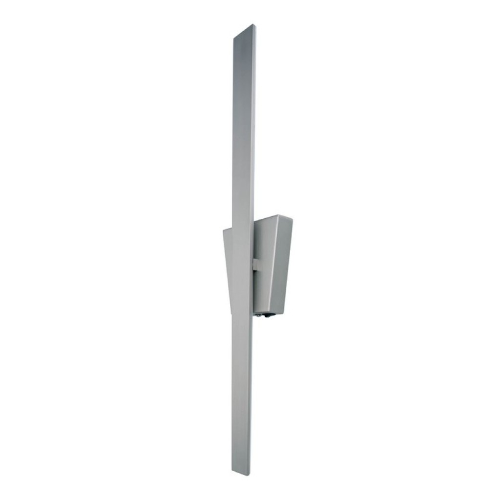 LED wall lamp "Trevor" nickel matt, wall lamp made of metal and plastic in nickel matt, with firmly built -in LEDs, wall lighting inside 62 x 10 x 4.5 cm