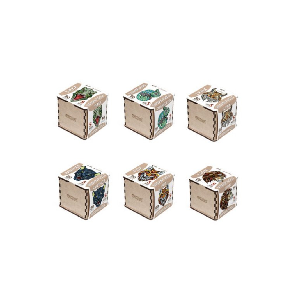 Eco Wood Art (EWA) Houten Legpuzzel Kameleon/ Chameleon size S, 1867, 26x19,6x0,5cm