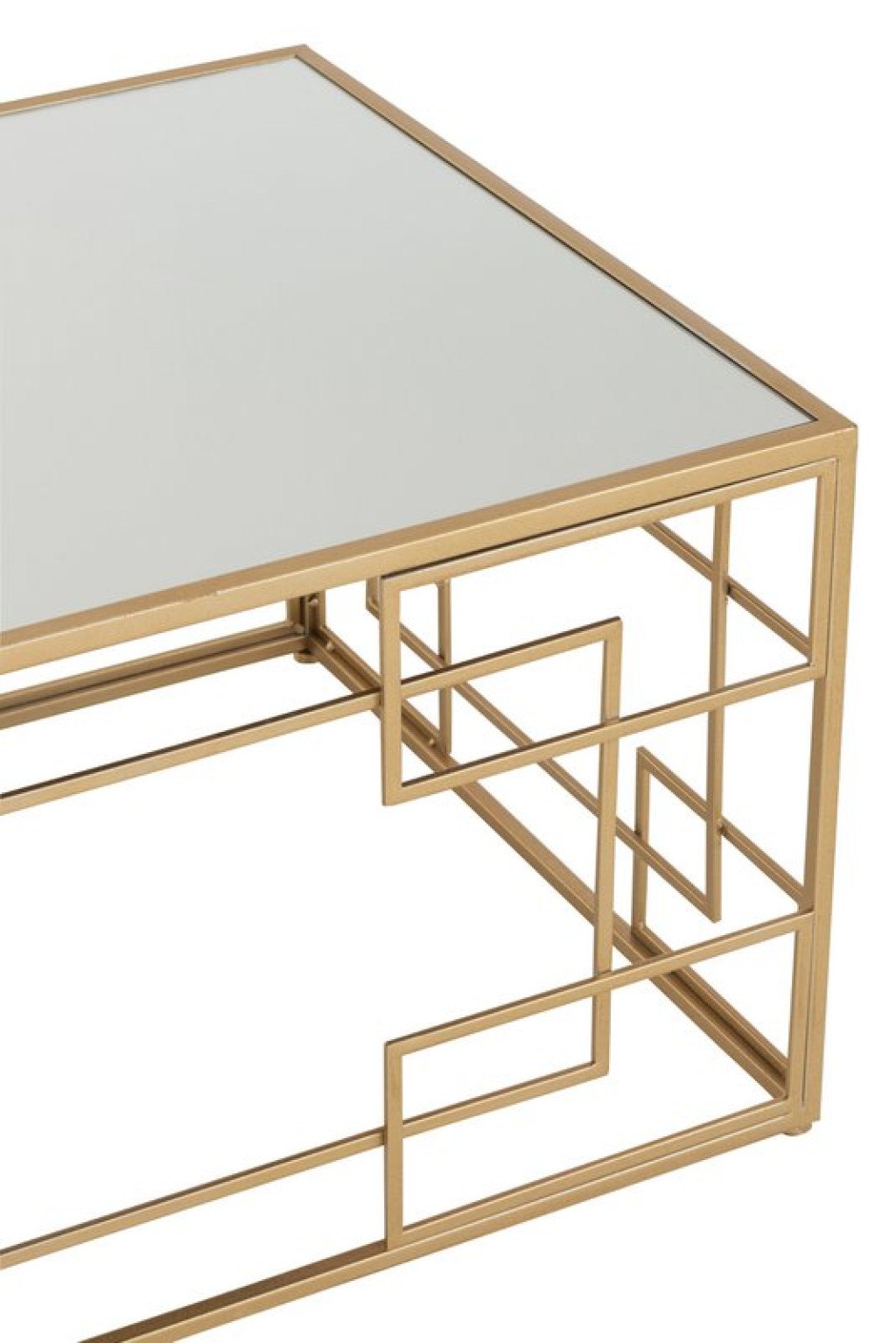 J-Line coffee table Lines - metal/glass - gold
