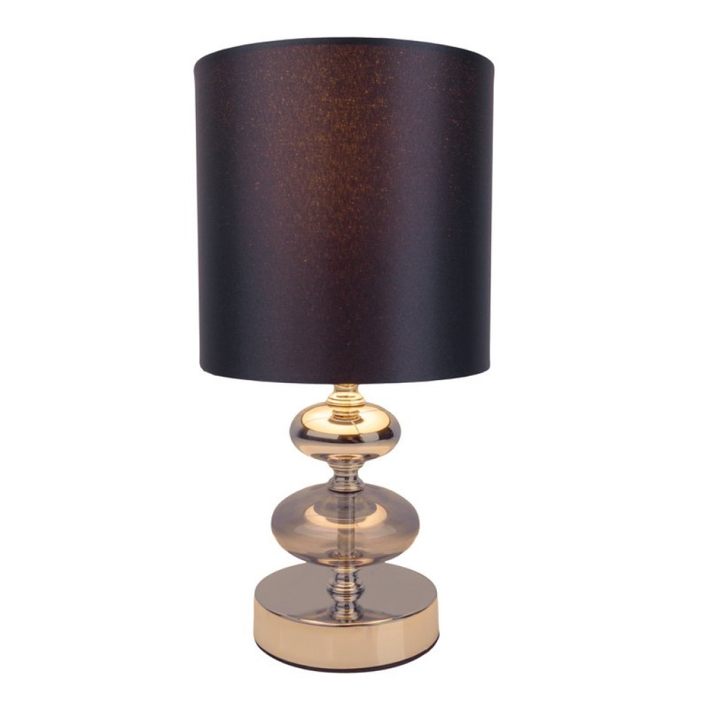 Fabric, table lamp "Mali", table lamp, textile in black, with E14 socket, for dining room, living room, hallway or office, table lamp for living room or dining room, bedside lamp 28.5 cm high