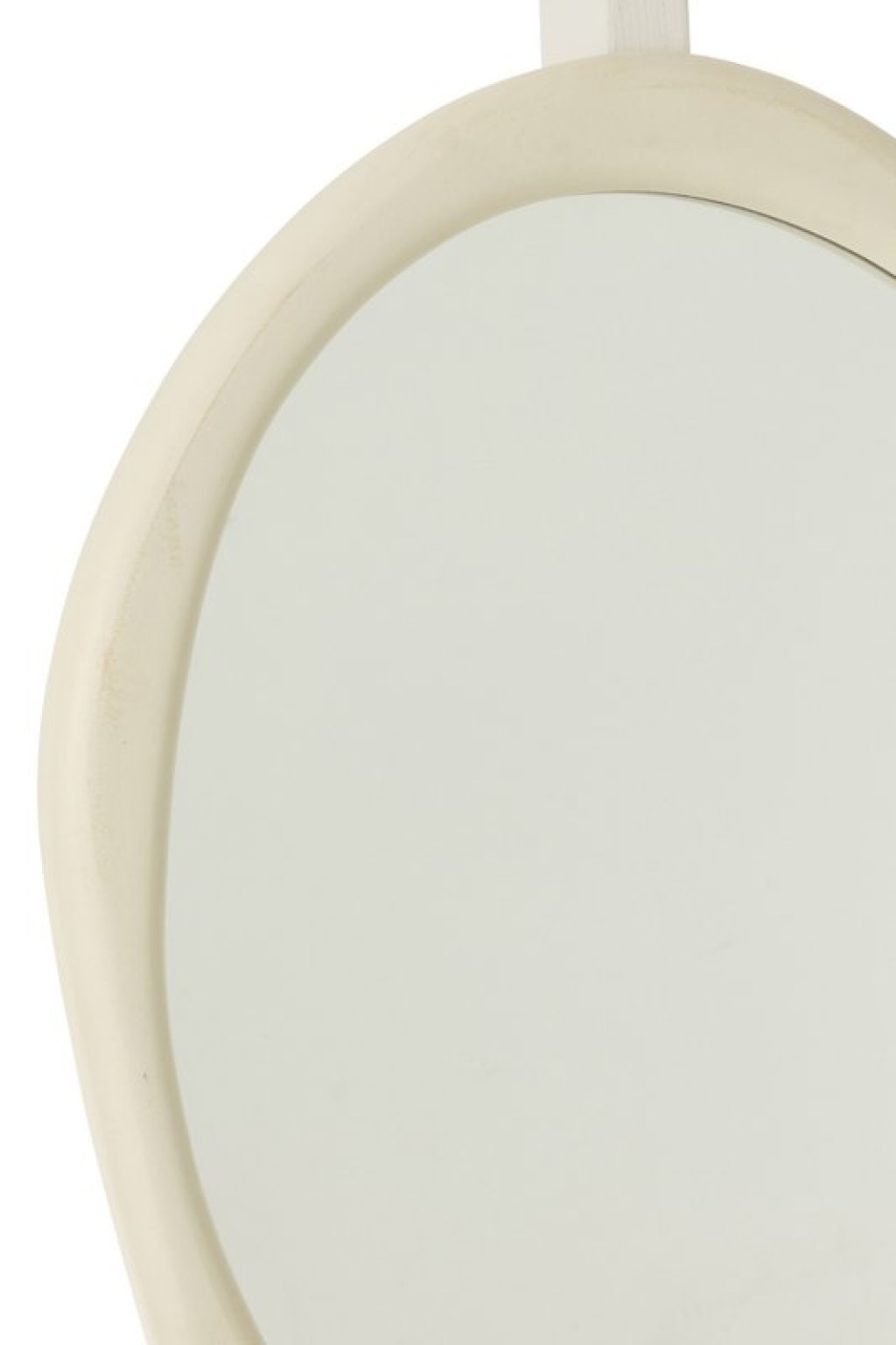 J -Line SPIEGEL Moderna - Hout/Glass - Wit - Small - Ø 60 cm