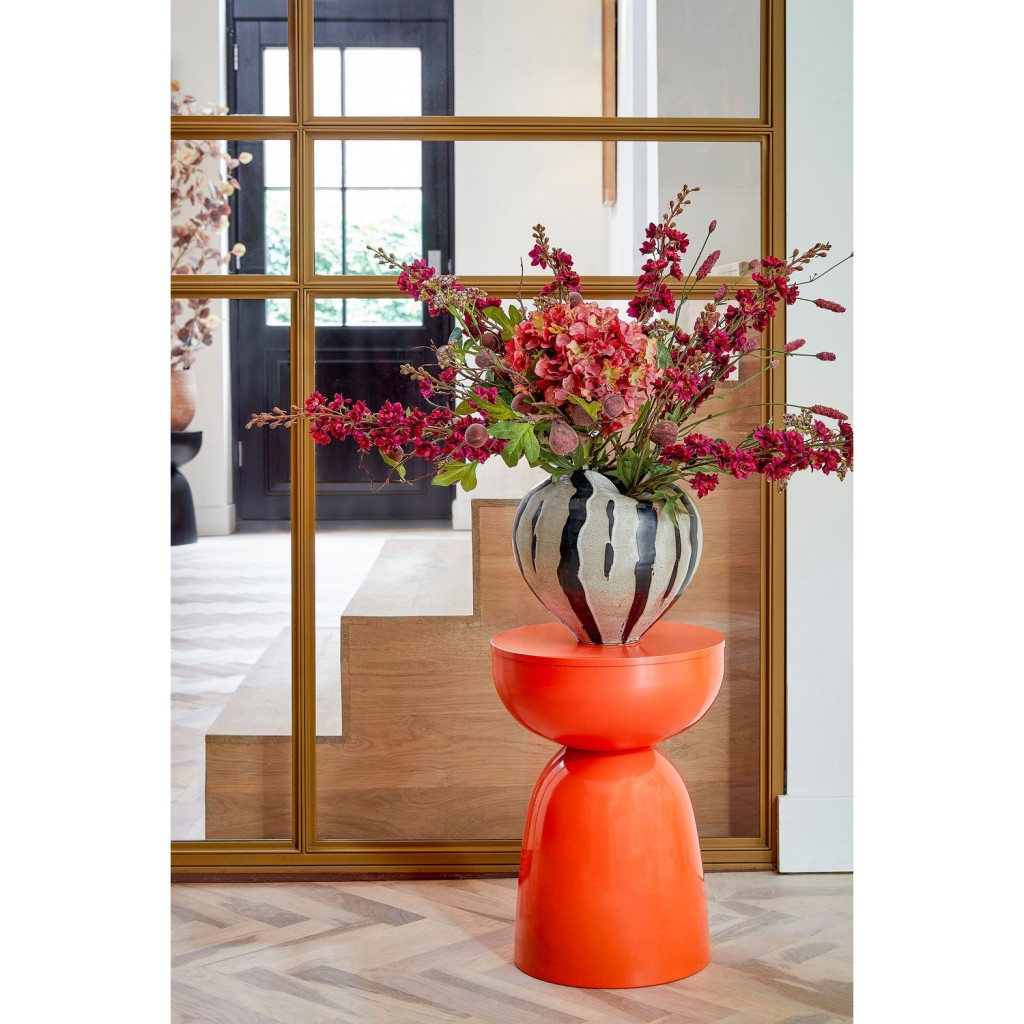 Elliot Bijzettafel - H45 x Ø32 cm - IJzer - Oranje