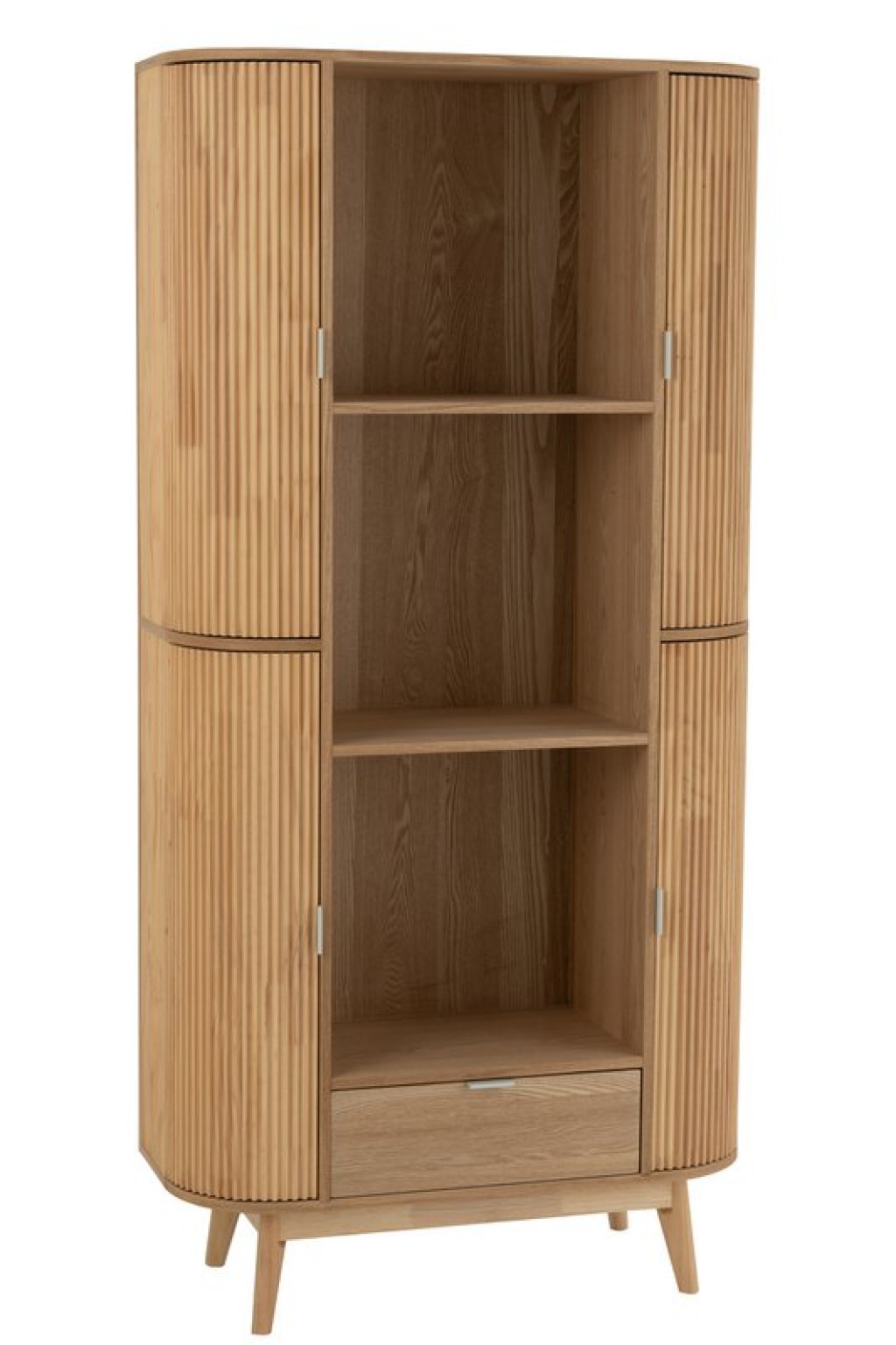 J -Line Cabinet Cases Round - Pine Wood - Naturel