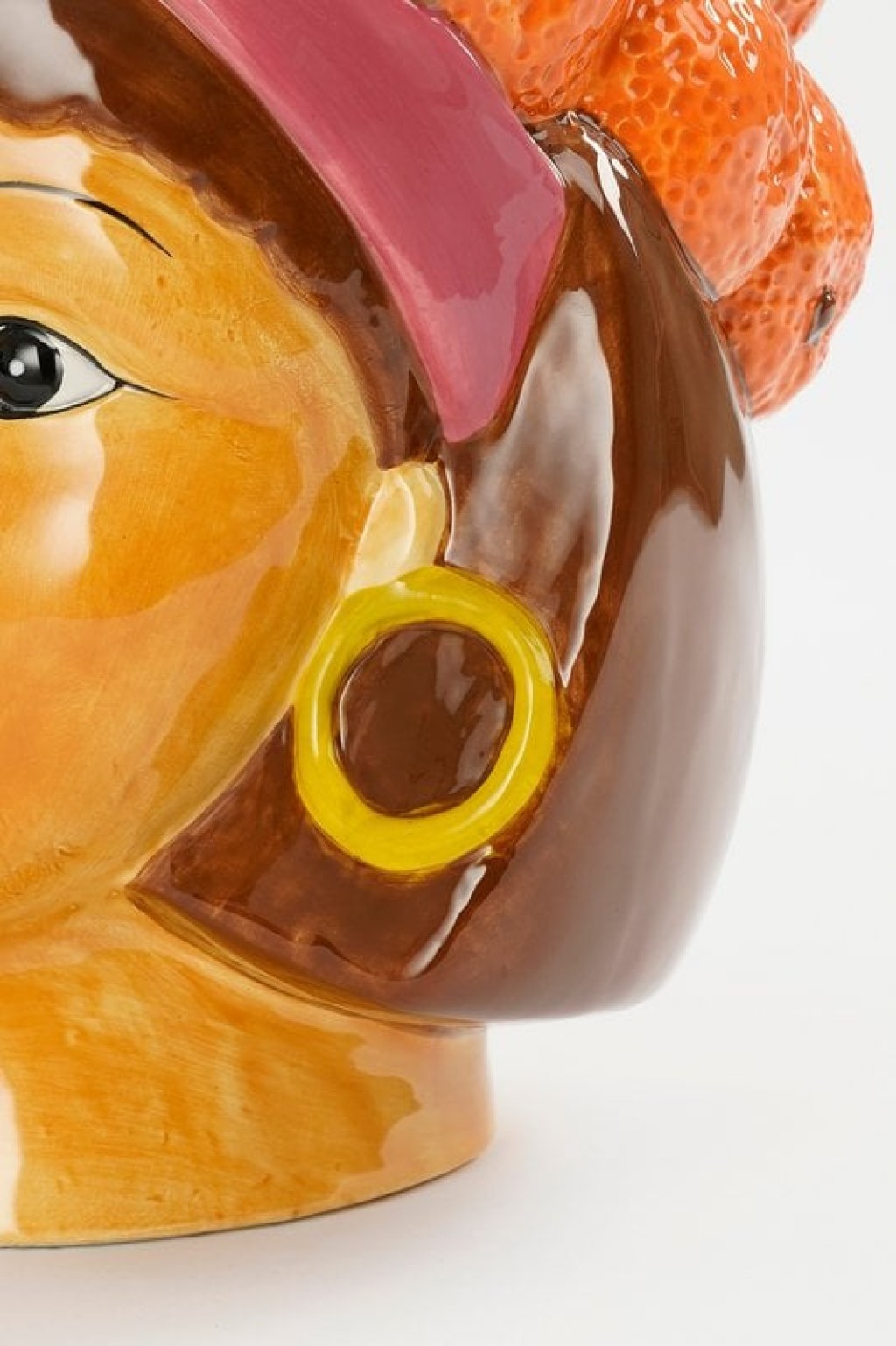 Funny Flowerpot Inside - L20 x B20 x H22 cm - Dolomite - Orange