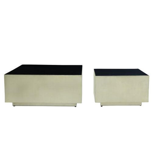 Irvy Gold Iron Coffeetable Square Black Enamel Sv2
