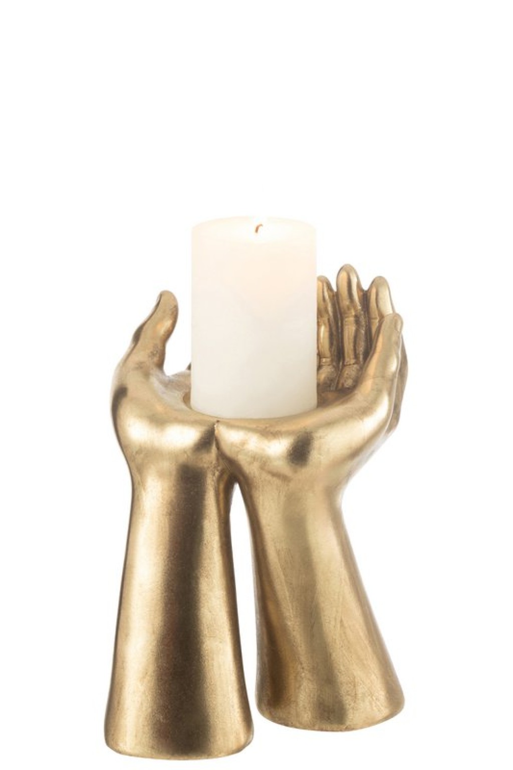 J-Line Candlestick Hands Resine Gold