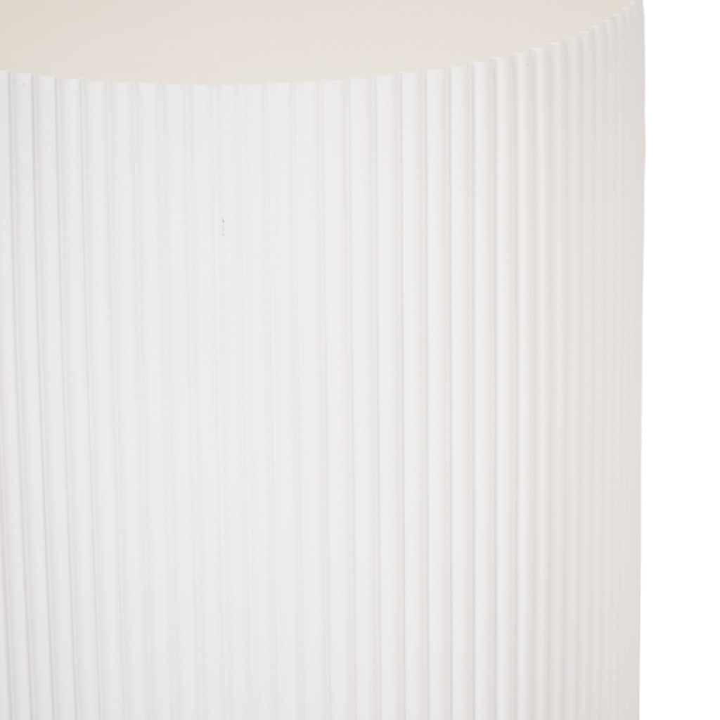 Side Table / Pillar- Cylinder - MDF - White - 30x65cm
