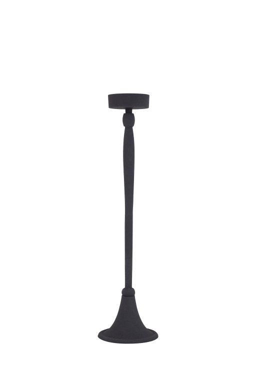 Zival Black Casted Alu Candleholder Round High